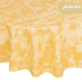 Mantel de algodón de fácil cuidado, con superficie recubierta en amarillo