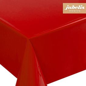 Película pintada angular como mantel de mesa en rojo